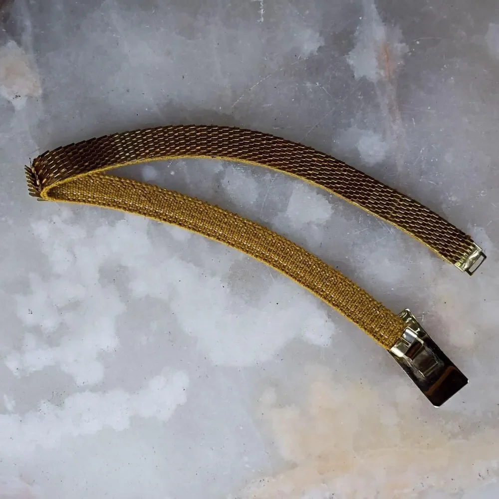 Vintage Stretch Fish Scale Women's Gold and Silver Belt